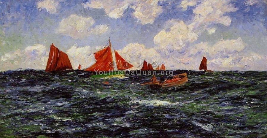 Fishing Boats off the Coast - 亨利·莫雷